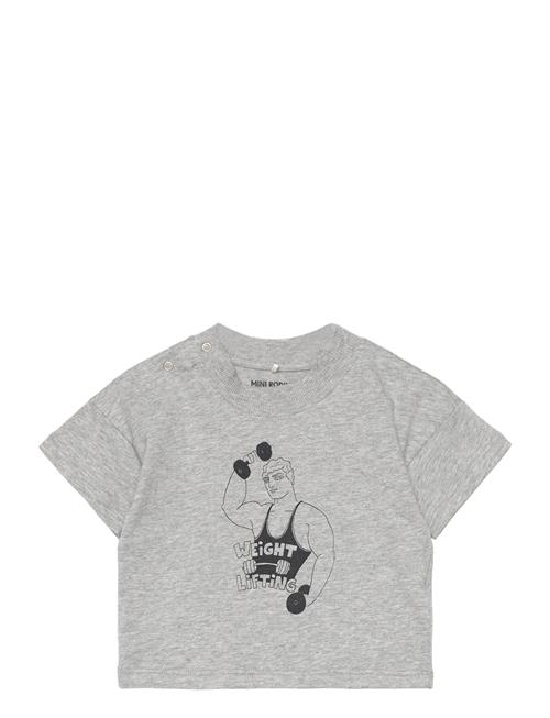 Weight Lifting Sp Ss Tee Mini Rodini Grey
