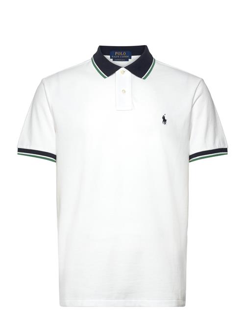Custom Slim Fit Mesh Polo Shirt Polo Ralph Lauren White