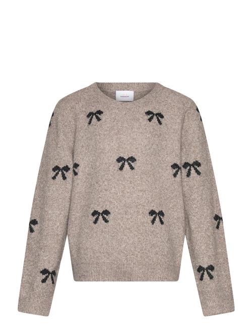 Vmdoffy Intarsia Ls O-Nck Pullover Girl Vero Moda Girl Beige