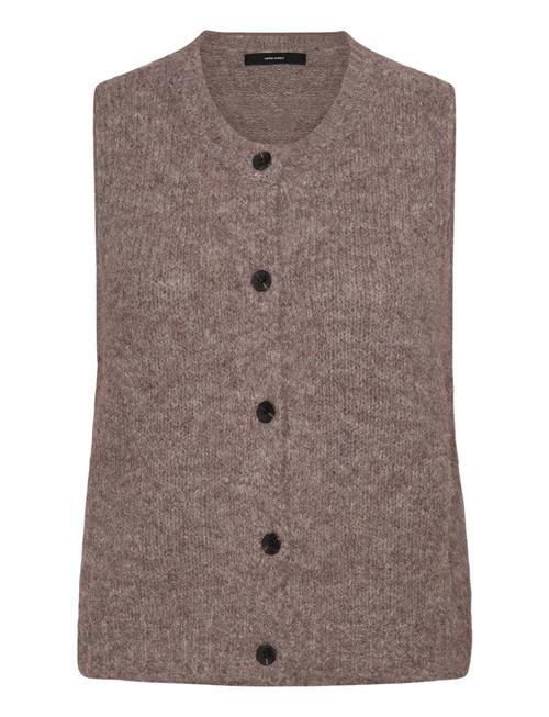 Vmnovah Sl O-Neck Button Vest Noos Vero Moda Brown