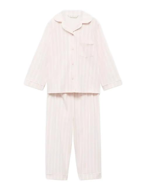 Striped Long Pyjamas Mango Pink