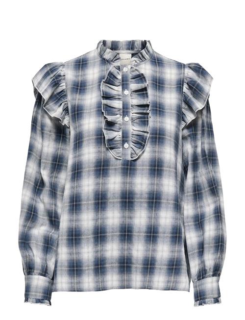 Onlfiga L/S Flounce Top Wvn ONLY Blue