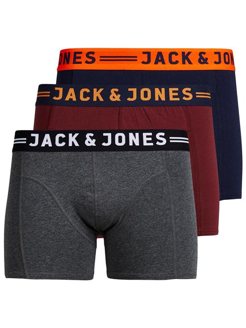 JACK & JONES Boksershorts 'Lichfield'  navy / orange / vinrød