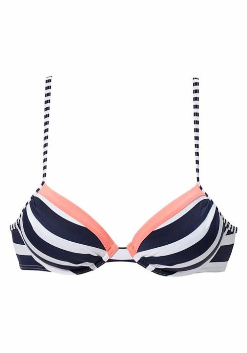 Se KangaROOS Bikinioverdel  navy / abrikos / hvid hos About You