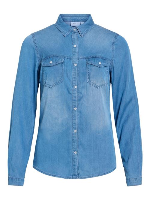 VILA Bluse 'VIBista'  blue denim