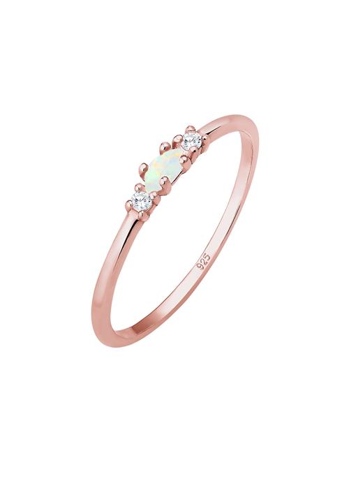 Se ELLI Ring  opal / rosa guld / transparent hos About You