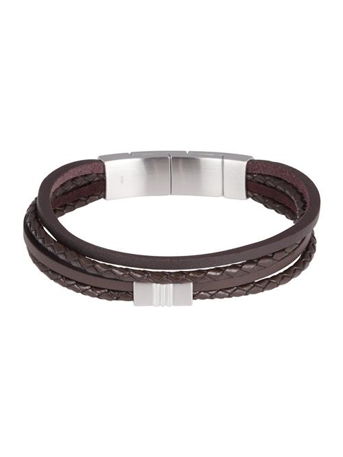 FOSSIL Armbånd  mørkebrun / sølv