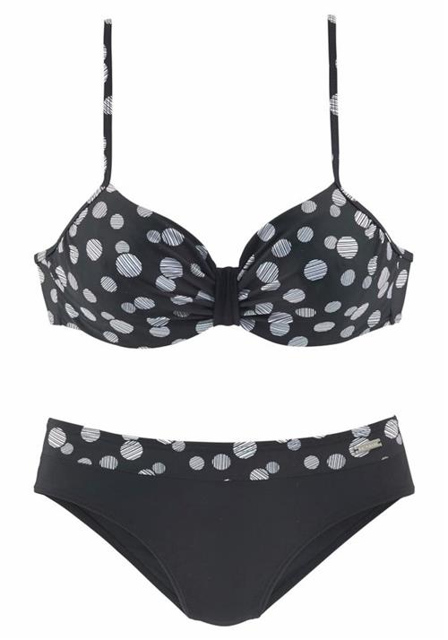 Se LASCANA Bikini 'Wire Glue'  sort / hvid hos About You