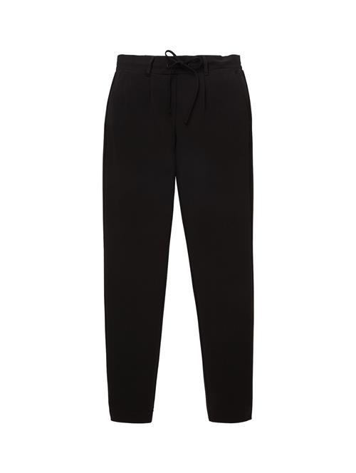 TOM TAILOR Bukser med lægfolder  sort