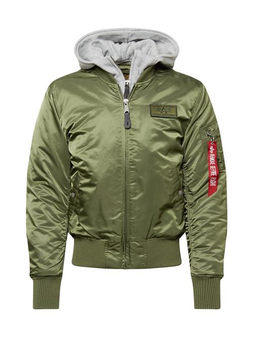 ALPHA INDUSTRIES Overgangsjakke 'MA-1 D-Tec'  grøn / rød