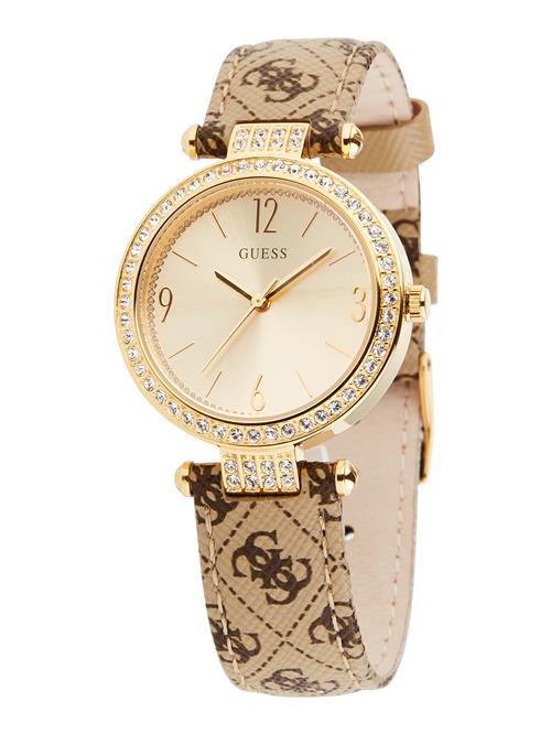 GUESS Analogt ur 'Terrace'  brun / cappuccino / guld