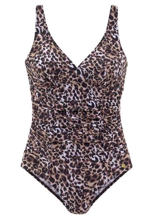 LASCANA Badedragt  brun / sort / hvid