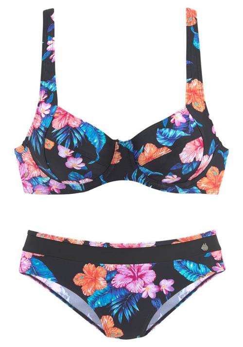 LASCANA Bikini  blå / orange / lyserød / sort