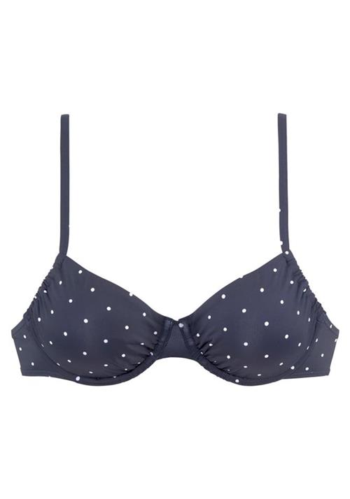 Se LASCANA Bikinioverdel 'Sparkel'  navy / hvid hos About You