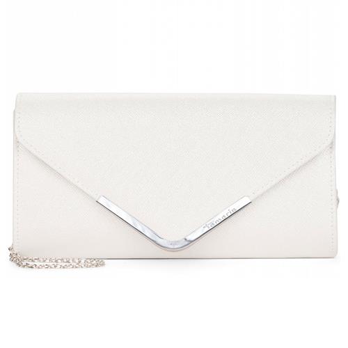 Tamaris Clutch 'Amalia'  sølv / perlehvid