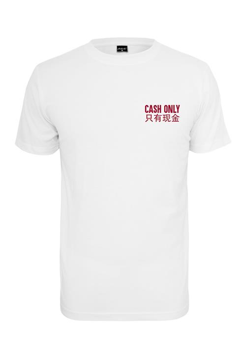 Mister Tee Bluser & t-shirts 'Cash Only'  kirsebærsrød / hvid