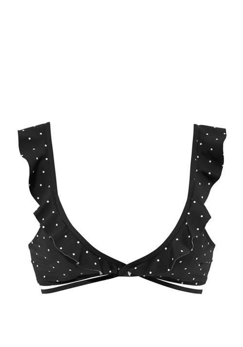 Se LASCANA Bikinioverdel 'Sparkle'  sort / hvid hos About You