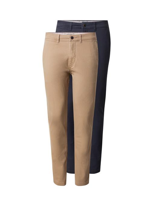 Se JACK & JONES Lærredsbukser 'Macro Dave'  beige / mørkeblå hos About You