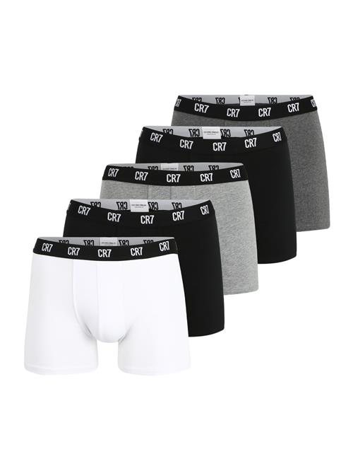 CR7 - Cristiano Ronaldo Boksershorts  mørkegrå / grå-meleret / sort / hvid
