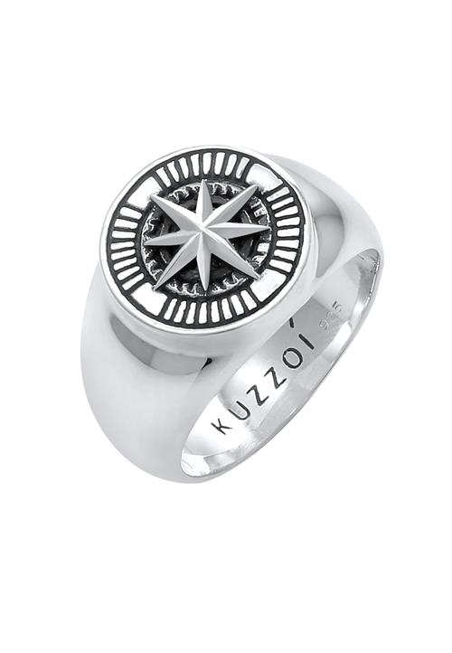 KUZZOI Ring  antracit / sølv