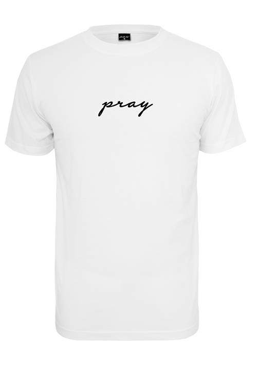 Mister Tee Bluser & t-shirts 'Pray'  sort / hvid