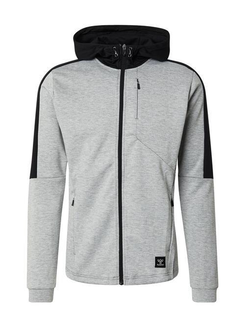 Hummel Sportssweatjakke 'Tropper'  lysegrå / sort