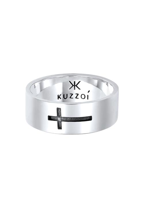 KUZZOI Ring 'Kreuz'  sort / sølv