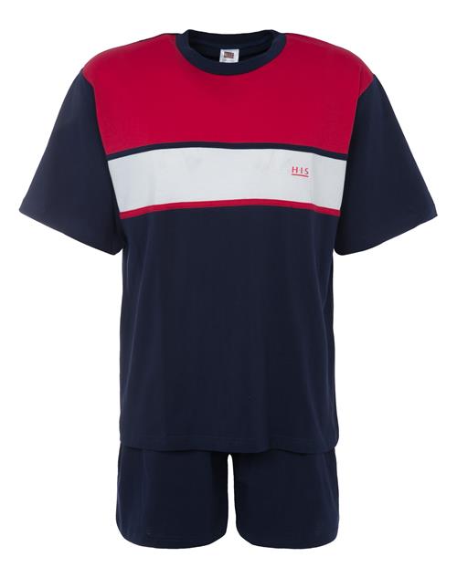 H.I.S Pyjamas kort  navy / rød / hvid