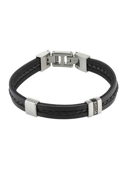 FOSSIL Armbånd  sølvgrå / sort