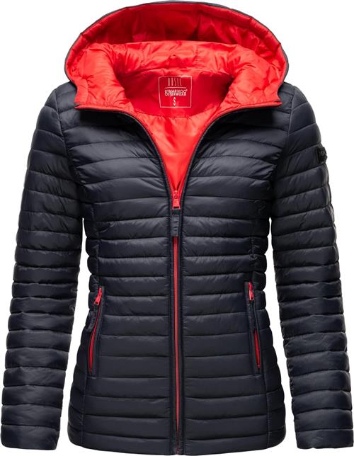 Se MARIKOO Overgangsjakke 'Asraa'  navy / lys rød ved About You