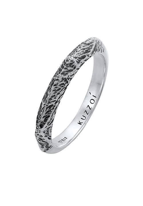 KUZZOI Ring  sort / sølv