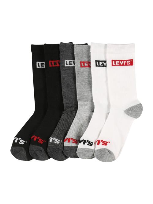 LEVI'S ® Sokker  grå-meleret / rød / sort / hvid