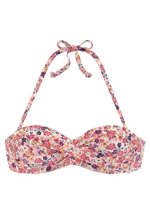 JETTE Bikinioverdel  grøn / lilla / orange / pink