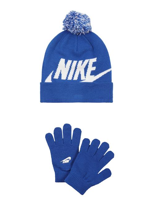 Nike Sportswear Sæt 'Mütze & Handschuhe'  royalblå / hvid
