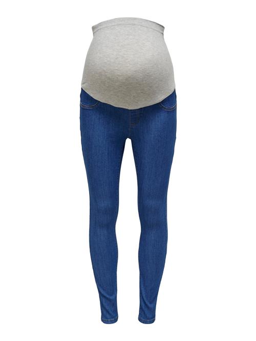 Only Maternity Jeggings 'Rain'  blue denim / hvid