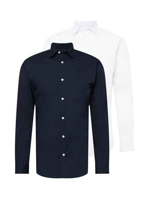 JACK & JONES Forretningsskjorte 'JJJoe'  navy / hvid