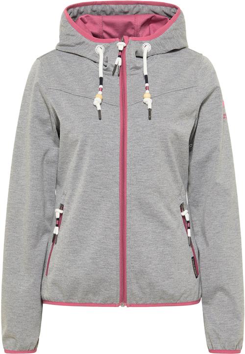 Schmuddelwedda Funktionsjakke  grå-meleret / pink