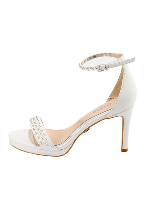 BUFFALO Sandaler med rem  sølv / hvid