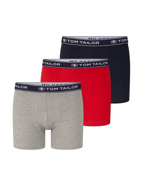 TOM TAILOR Boksershorts  mørkeblå / grå-meleret / rød / hvid