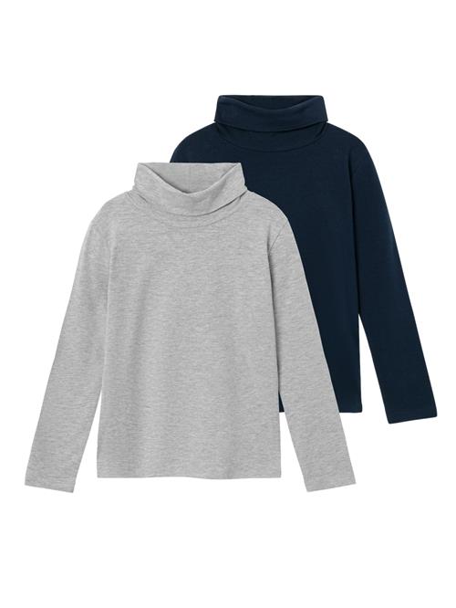 NAME IT Shirts 'Viggo'  navy / grå-meleret