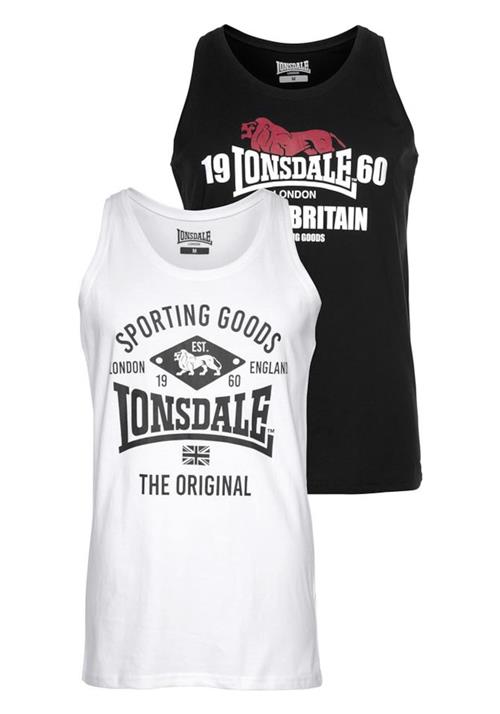 LONSDALE Bluser & t-shirts  rustrød / sort / hvid
