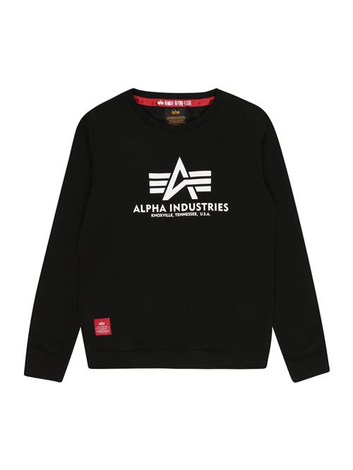 ALPHA INDUSTRIES Sweatshirt  rød / sort / hvid