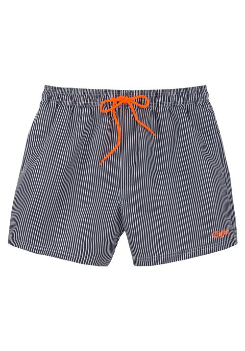 BUFFALO Badeshorts  orange / sort / hvid