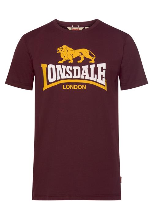 LONSDALE Bluser & t-shirts 'Holmpton'  gul / bordeaux / hvid