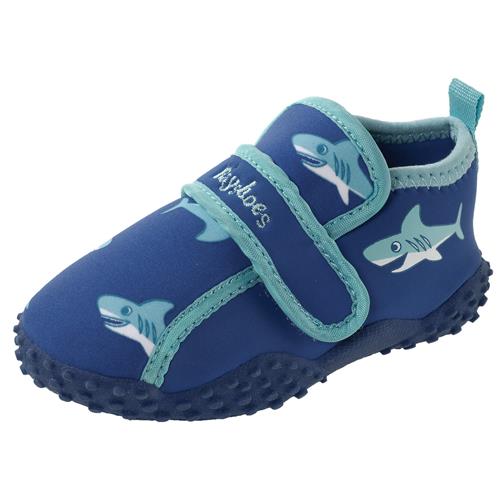 PLAYSHOES Lave sko 'HAI'  blå / aqua / hvid