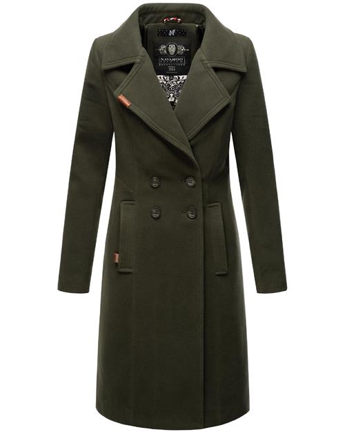 NAVAHOO Overgangsfrakke 'Wooly'  mørkegrøn