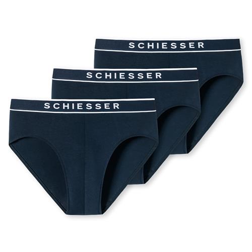 SCHIESSER Slip  marin / hvid