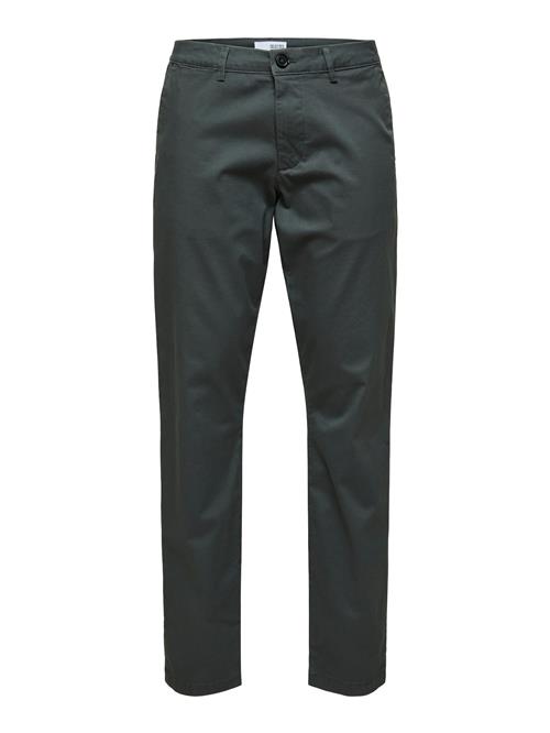 SELECTED Lærredsbukser 'Miles Flex'  mørkegrå