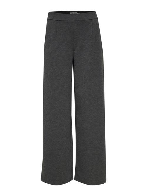 ICHI Bukser med lægfolder 'IHKate'  mørkegrå