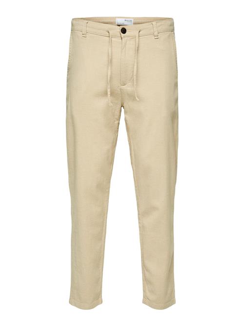 SELECTED Lærredsbukser 'SLHBrody'  beige